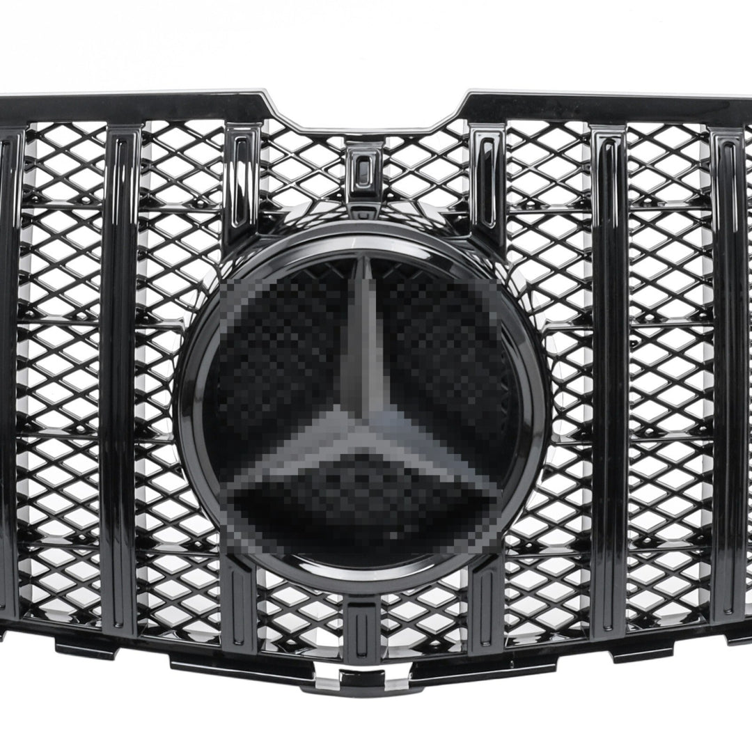 For Mercedes GT LOOK grille, R-Class W251 V251 10-13, GLOSS BLACK PANAMERICANA