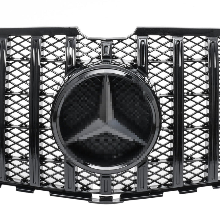 For Mercedes GT LOOK grille, R-Class W251 V251 10-13, GLOSS BLACK PANAMERICANA