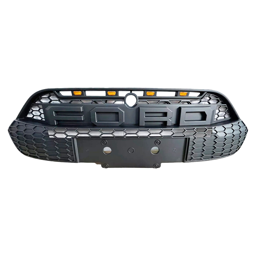 Raptor style grille for Ford Transit Custom 2012–2018 — matte mesh black — Van Parts Supply