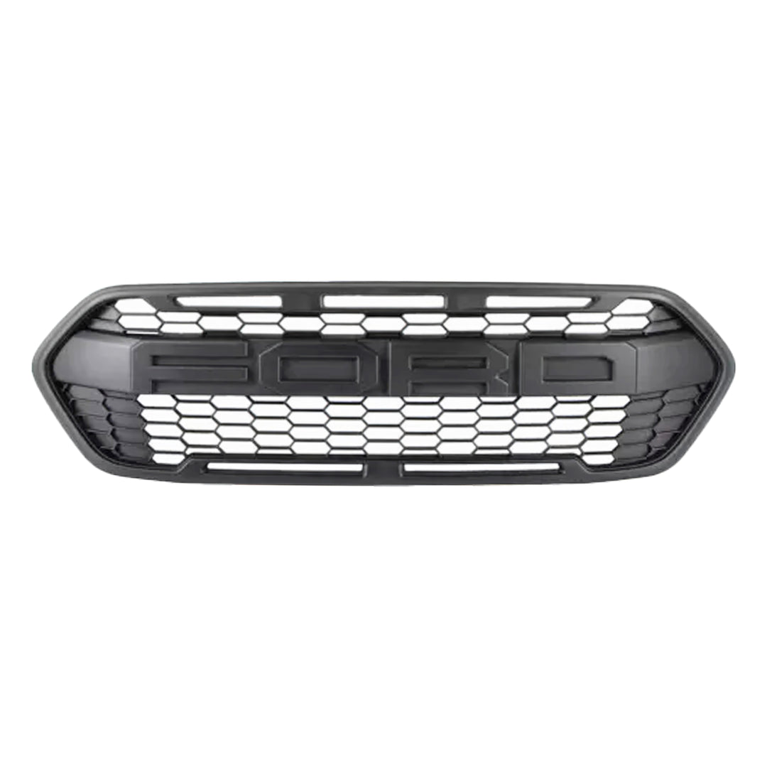 Raptor style grille for Ford Transit Custom 2018–2023 — matte mesh black — Van Parts Supply