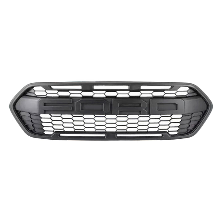 Raptor style grille for Ford Transit Custom 2018–2023 — matte mesh black — Van Parts Supply