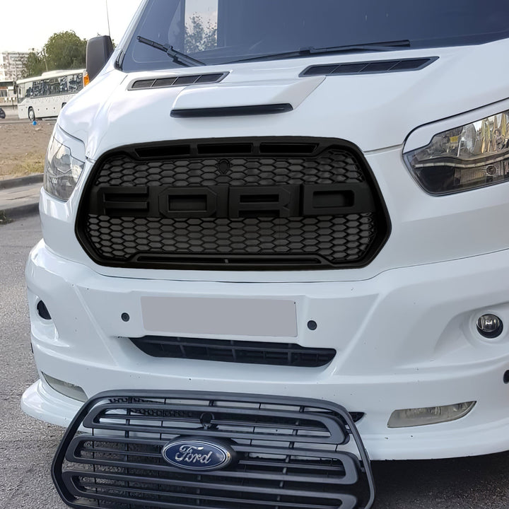 Ford Transit MK8 2015 2019 raptor grille with FORD inserts — black