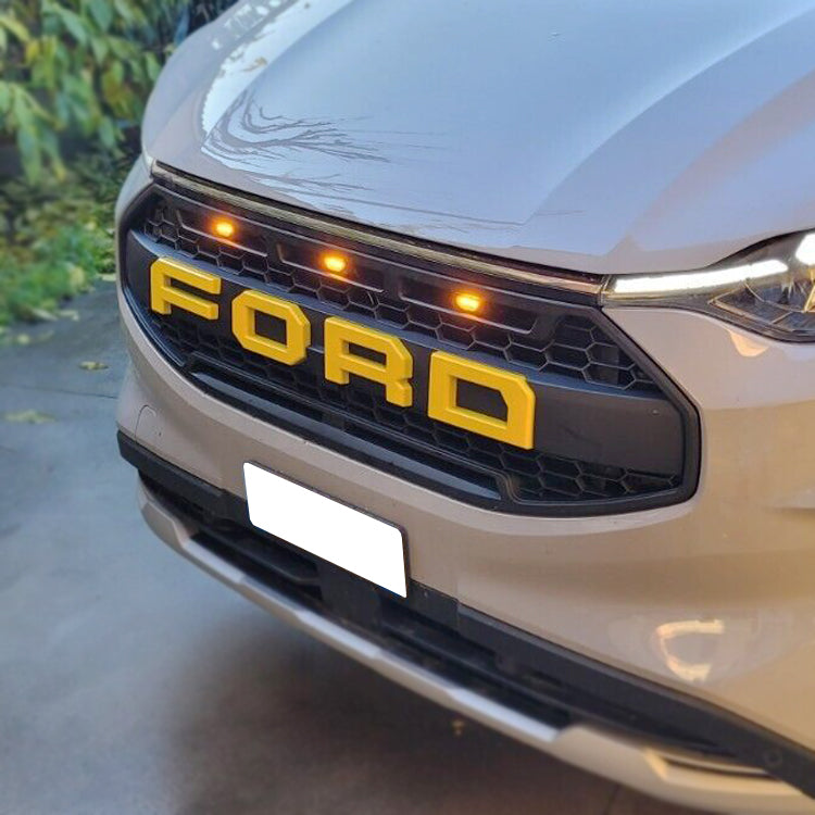 Raptor style grille for Ford Transit Custom 2024+ — matte mesh black — Van Parts Supply — view 8