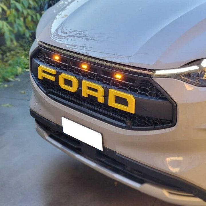 Raptor style grille for Ford Transit Custom 2024+ — matte mesh black — Van Parts Supply — view 8