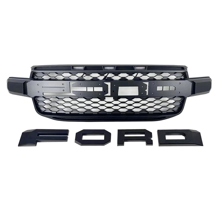 Raptor look radiator grille for Ford Ranger T9 2023–2024 — matte black — Van Parts Supply