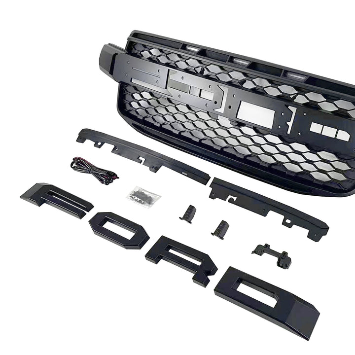 Ranger T9 Wildtrak Limited raptor grille upgrade — matte black