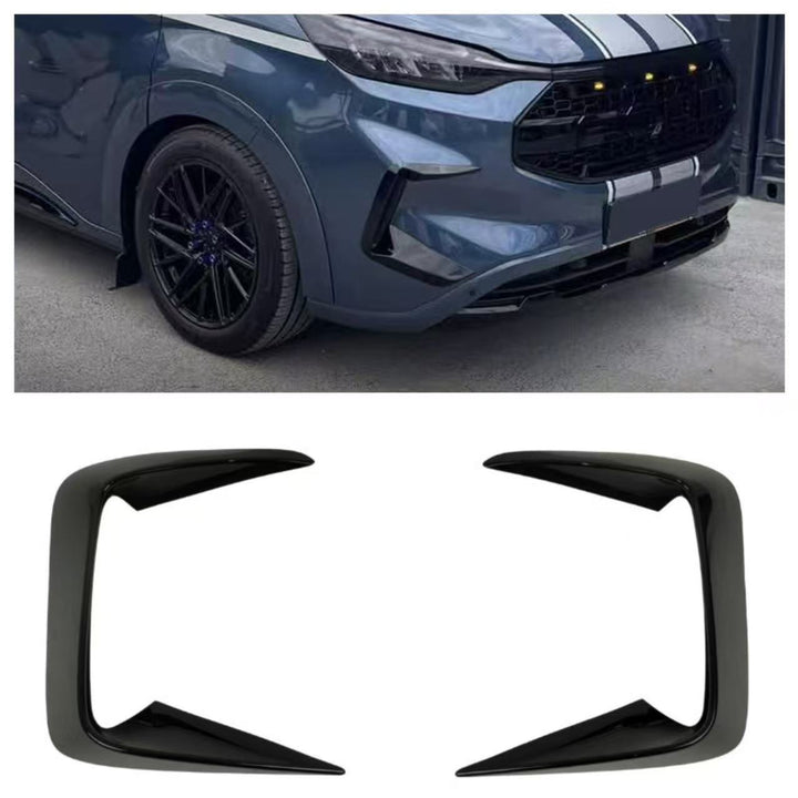 Ford Transit Custom 2024 aero canard loops — glossy black side view