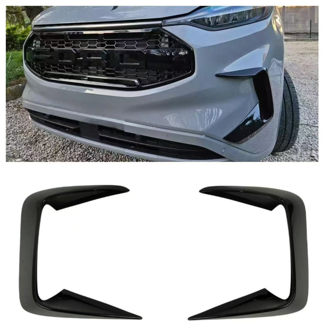 Front aero canard loops for Ford Transit Custom 2024+ — glossy black — Van Parts Supply