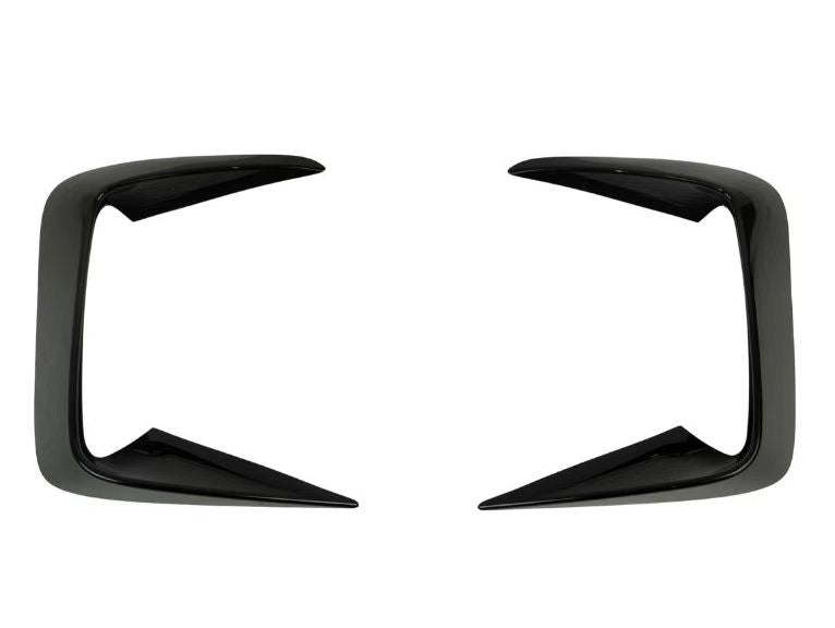 Front aero canard loops for Ford Transit Custom 2024+ — glossy black — Van Parts Supply — view 5