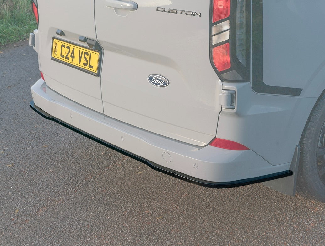 Ford Transit Custom MK2 2024 on Rear Bumper Splitter In Gloss Black 3 Piece