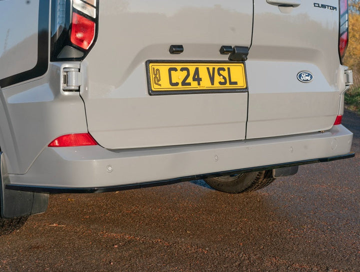 Ford Transit Custom MK2 2024 on Rear Bumper Splitter In Gloss Black 3 Piece