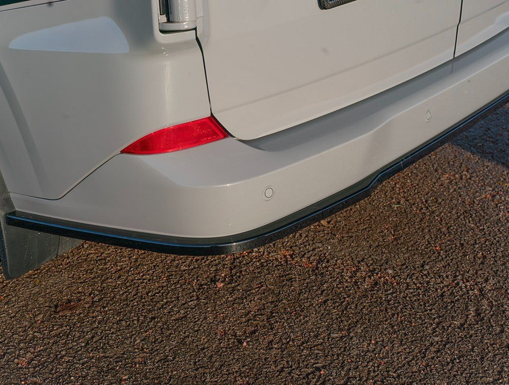 Ford Transit Custom MK2 2024 on Rear Bumper Splitter In Gloss Black 3 Piece