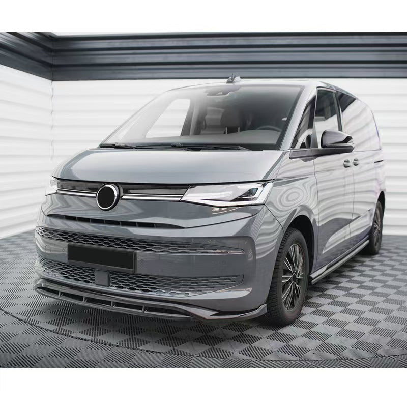 VW Multivan T7 front lip splitter fitment detail — 2021+