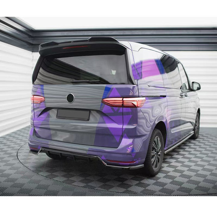 VW Multivan T7 2021 rear diffuser splitter — gloss black