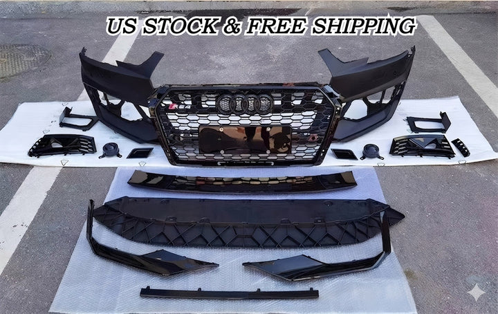 2017-2019 Audi RS4 Style Front Bumper Body Kit For Audi A4 S4 B9 - view 1