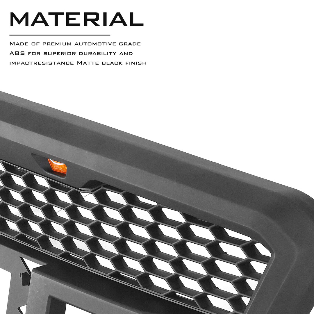 2004-2008 Ford F-150 Raptor Style Front Grille With Amber LED Lights And Lettering - view 5