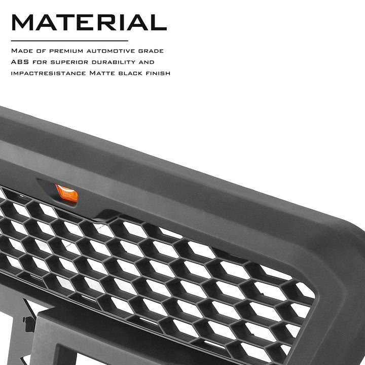 2004-2008 Ford F-150 Raptor Style Front Grille With Amber LED Lights And Lettering - view 5