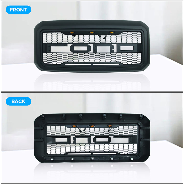 2012-2016 Ford F-250 Super Duty Raptor Style Front Grille In Matte Black - view 5