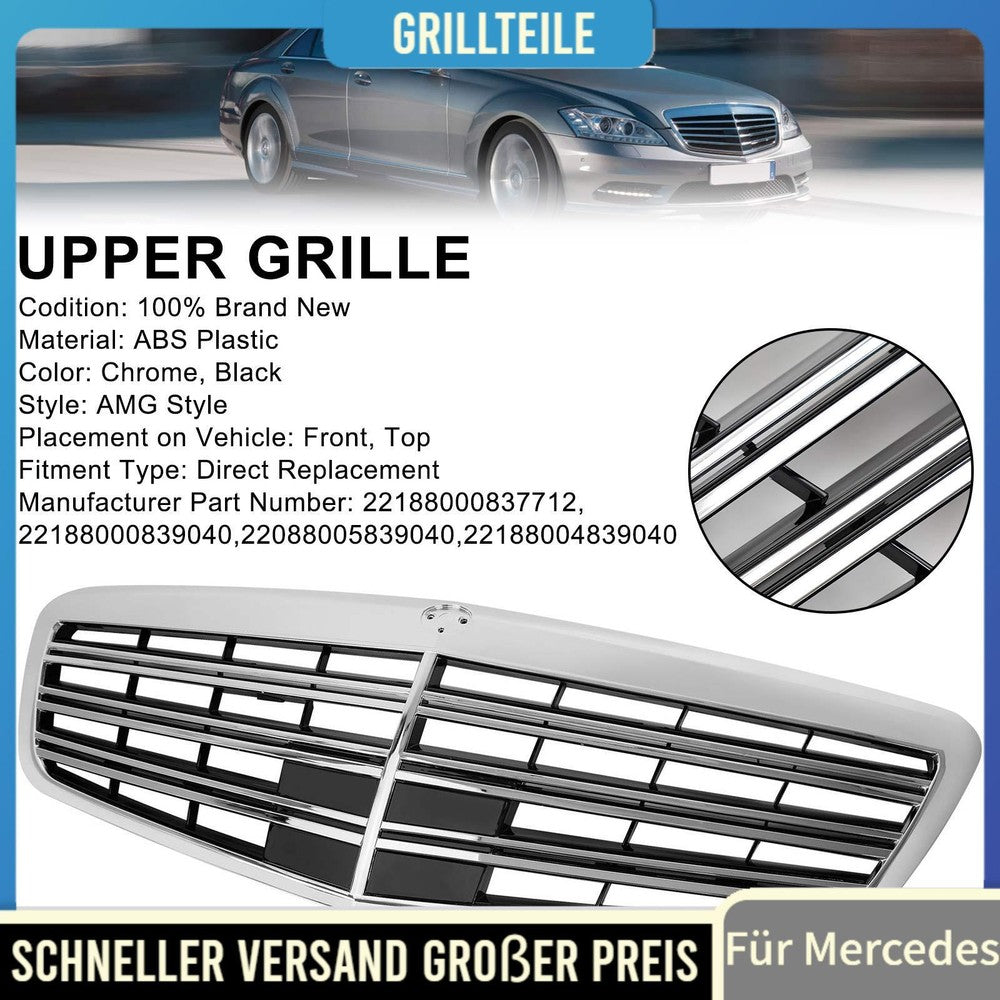 Radiator grille + star AMG style for Mercedes Benz S-Class W221 S550 S600 S63 S65