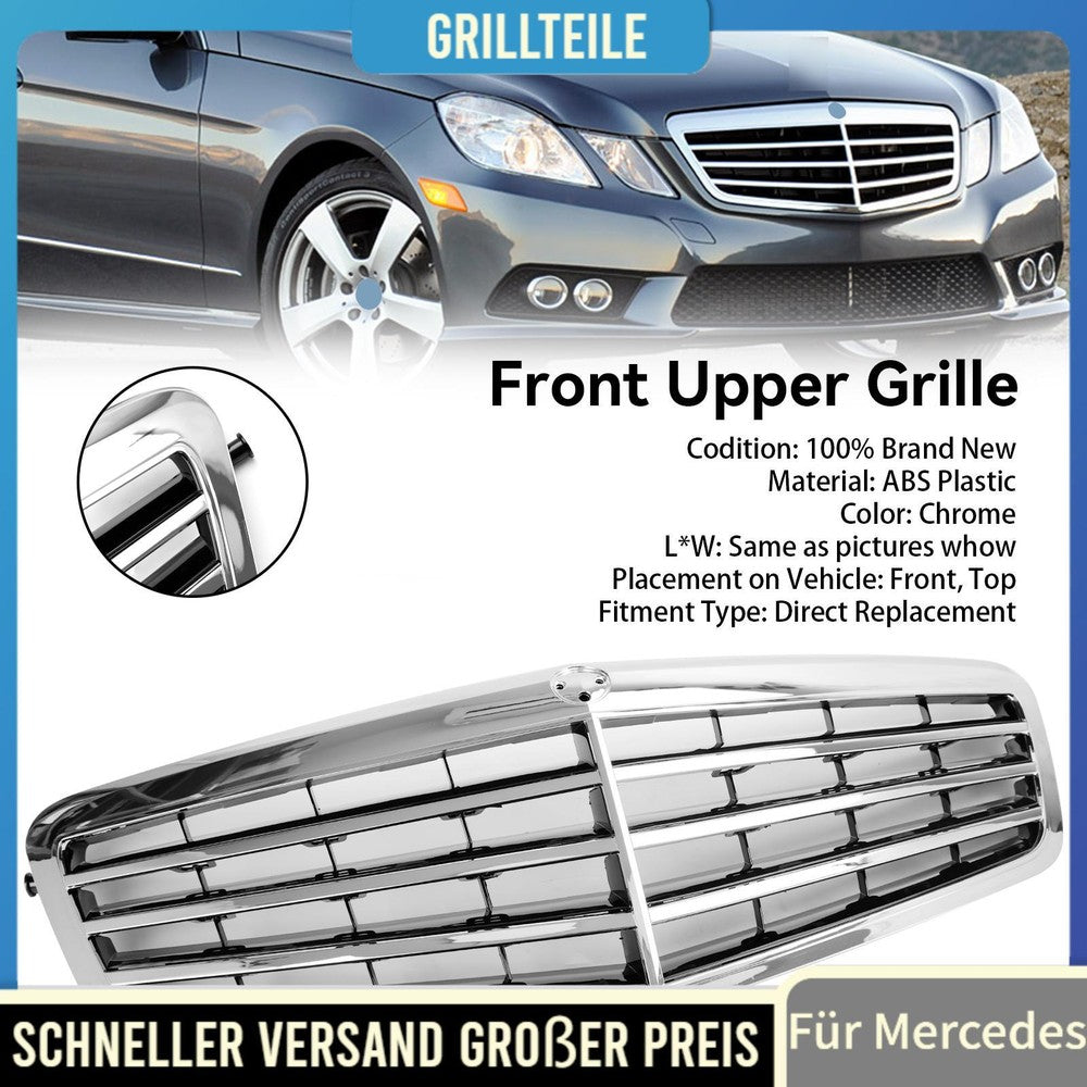 Radiator grille + emblem Front grille for Mercedes E-Class W212 2010-2013 Chrome