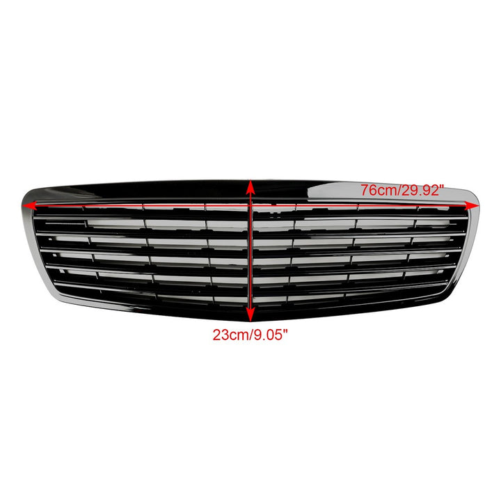 Radiator grille Sports grille for Mercedes E-Class W211 2002-2006 pre-facelift Black