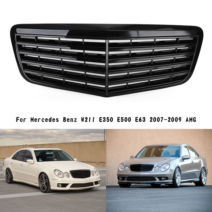 Radiator grille for Mercedes E-Class W211 E350 500 63 07-09 AMG glossy black
