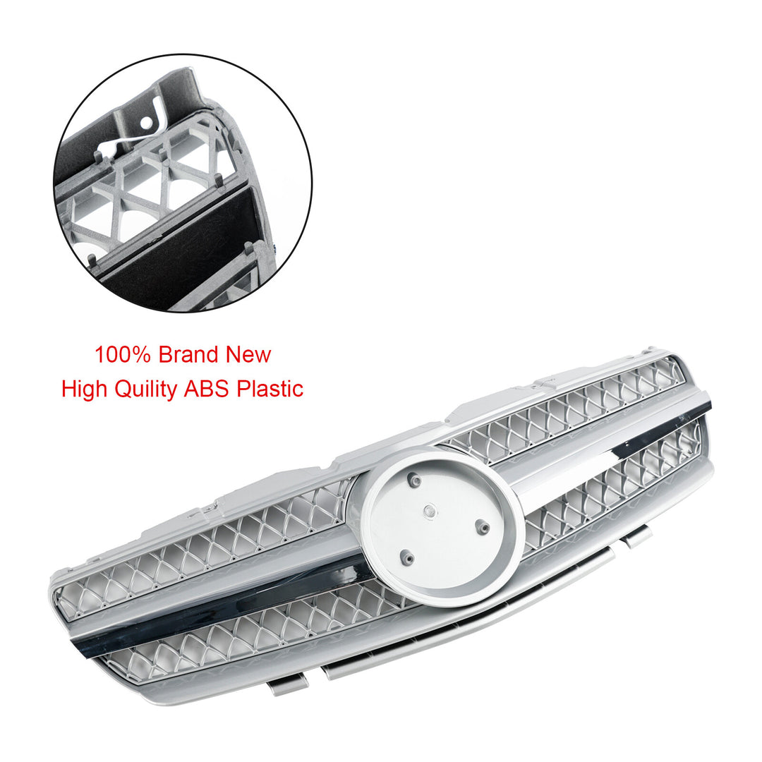 Radiator grille + star front grille for Mercedes R230 SL500 SL600 2003-2006 1 Fin