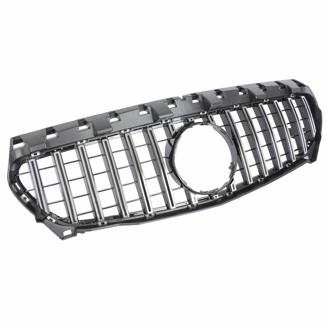 For Mercedes GT LOOK grille CLA C117 A117 W117 GLOSS CHROME radiator grille, pre-facelift.