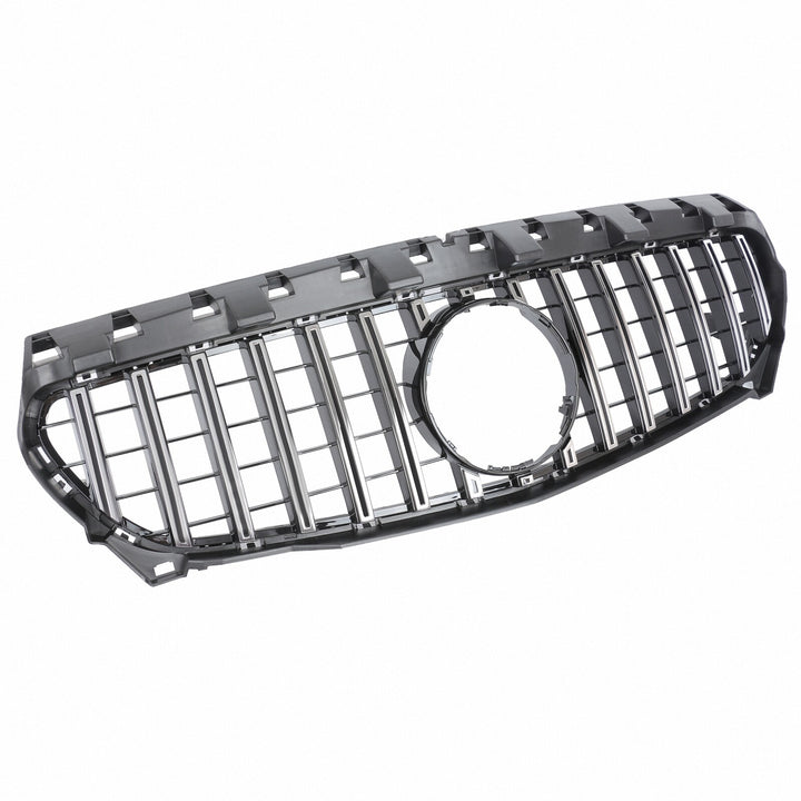 For Mercedes GT LOOK grille CLA C117 A117 W117 GLOSS CHROME radiator grille, pre-facelift.