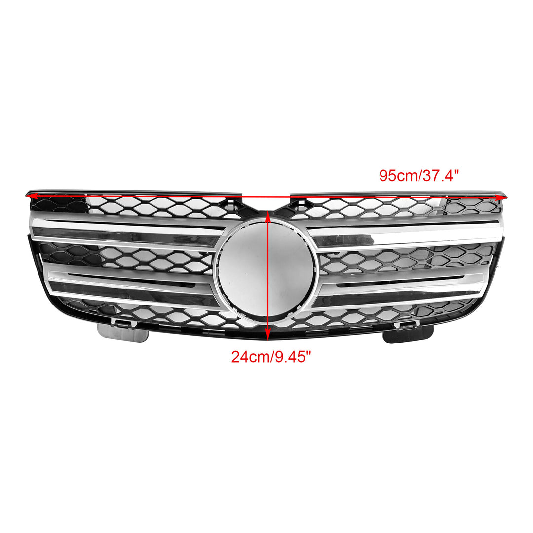 Radiator grille + star for Mercedes Benz GL-Class X164 2007-2009 Chrome front grille