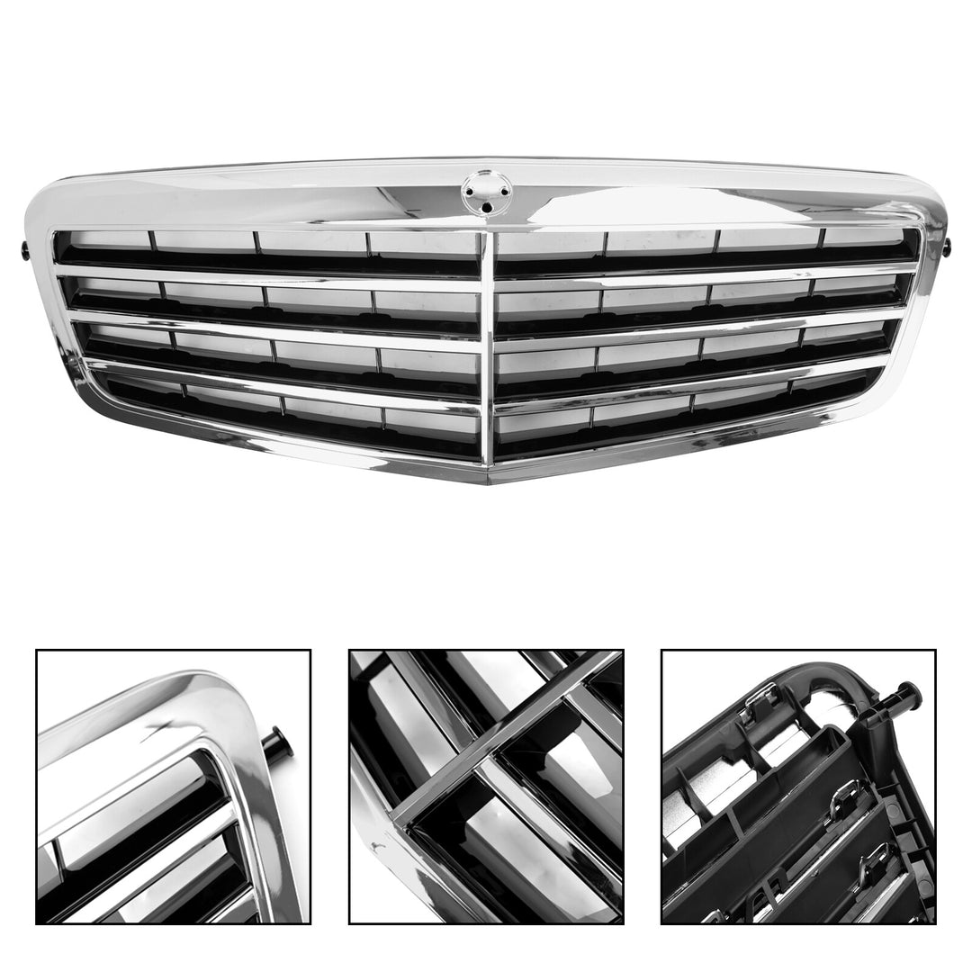 Radiator grille + emblem Front grille for Mercedes E-Class W212 2010-2013 Chrome