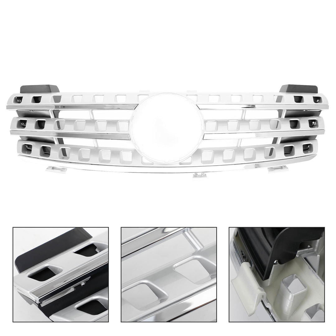 Radiator grille + star front grille for Mercedes Benz ML-Class W164 2005-2008 chrome