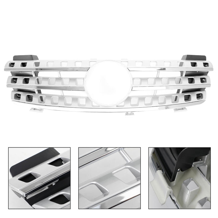 Radiator grille + star front grille for Mercedes Benz ML-Class W164 2005-2008 chrome