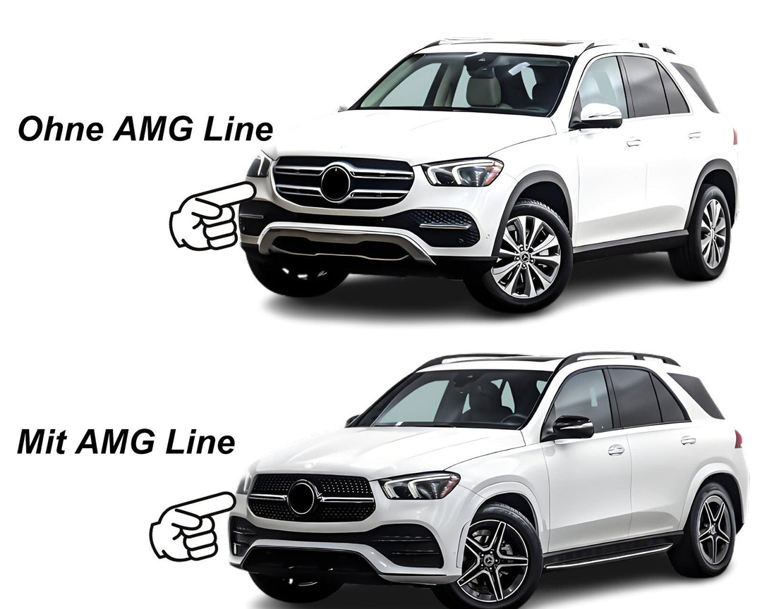 Chrome sports grille for Mercedes GLE W167 C167 V167 with AMG Line