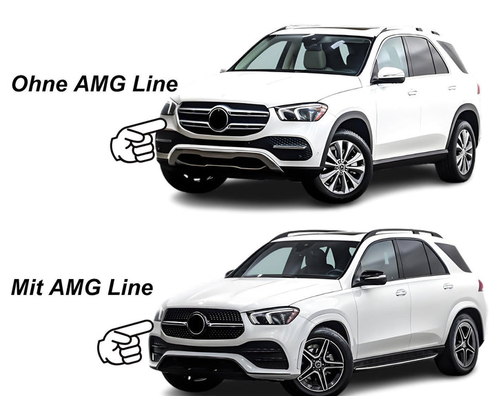 Chrome sports grille for Mercedes GLE W167 C167 V167 with AMG Line
