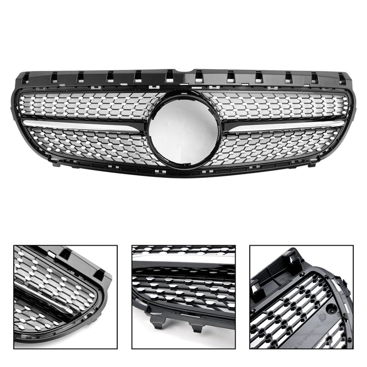 Radiator grille without star for Mercedes B-Class W246 facelift 2015-2018, black