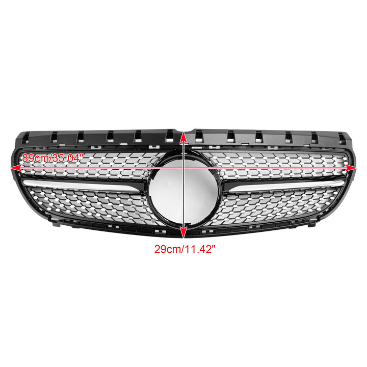 Radiator grille without star for Mercedes B-Class W246 facelift 2015-2018, black