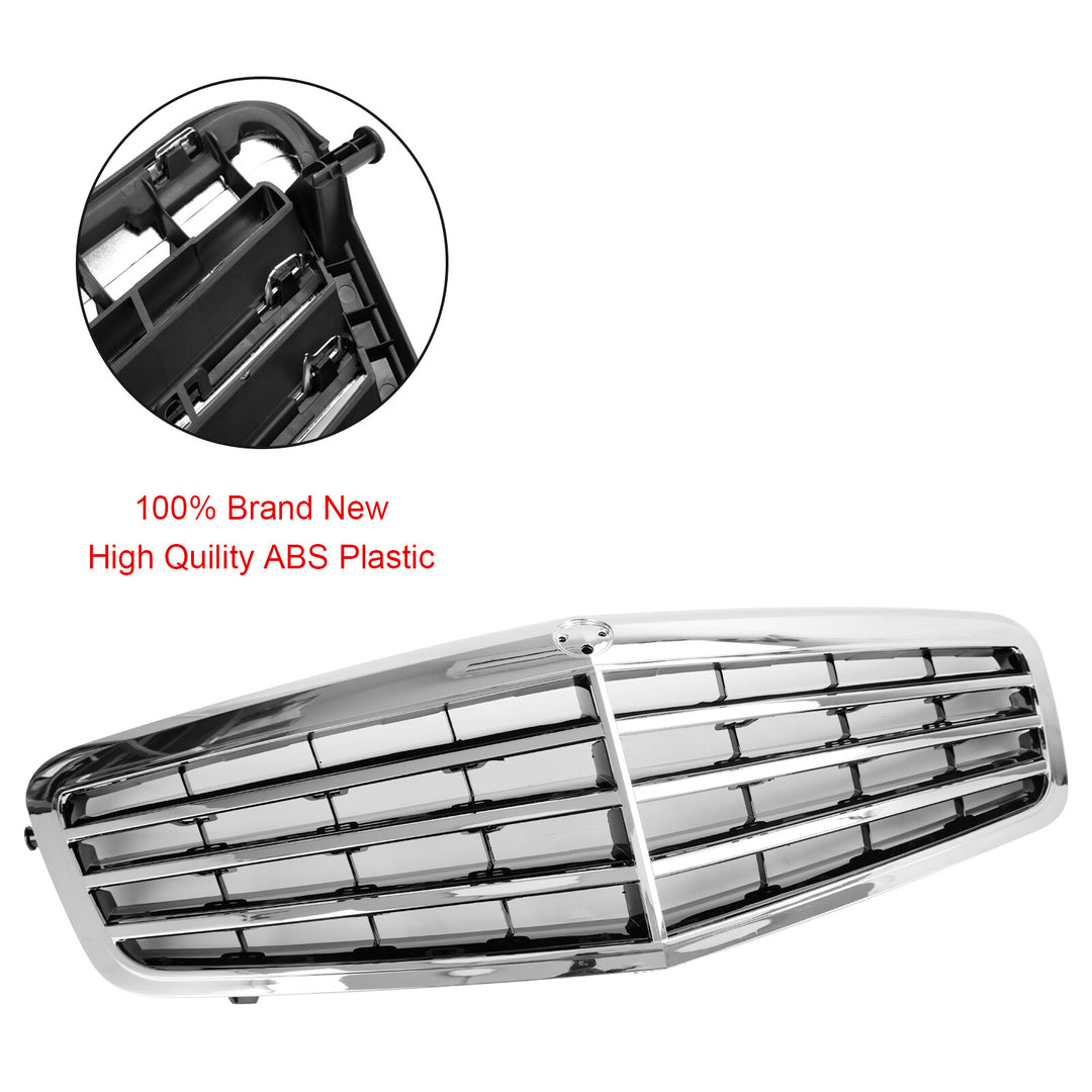 Radiator grille + emblem Front grille for Mercedes E-Class W212 2010-2013 Chrome