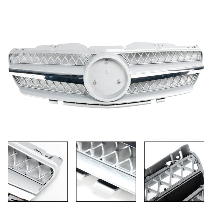 Radiator grille + star front grille for Mercedes R230 SL500 SL600 2003-2006 1 Fin