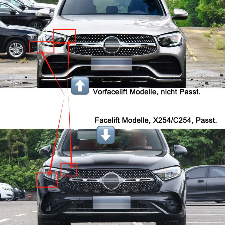 GT Panamericana grille fits Mercedes GLC X254 C254 Sport Line 2022- chrome
