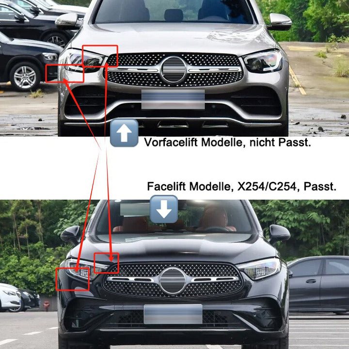 GT Panamericana grille fits Mercedes GLC X254 C254 Sport Line 2022- chrome