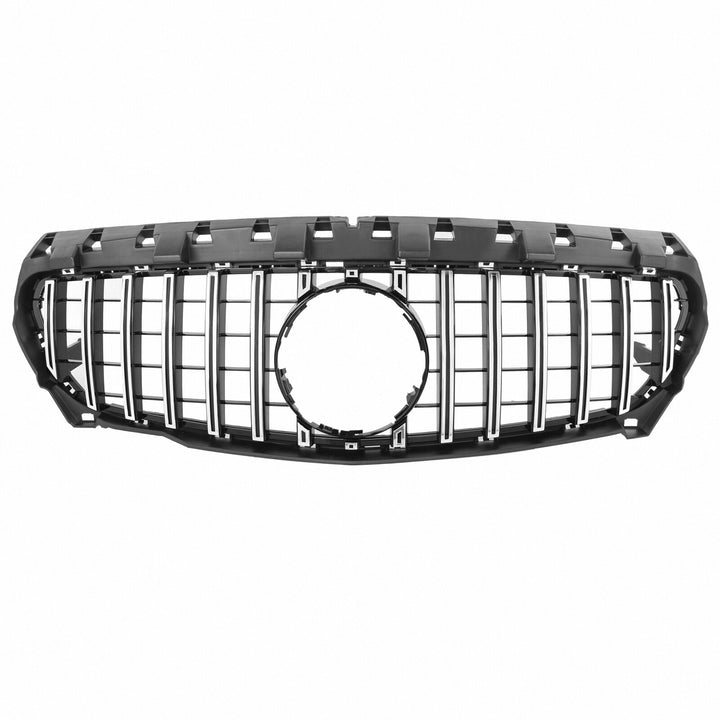 For Mercedes GT LOOK grille CLA C117 A117 W117 GLOSS CHROME radiator grille, pre-facelift.