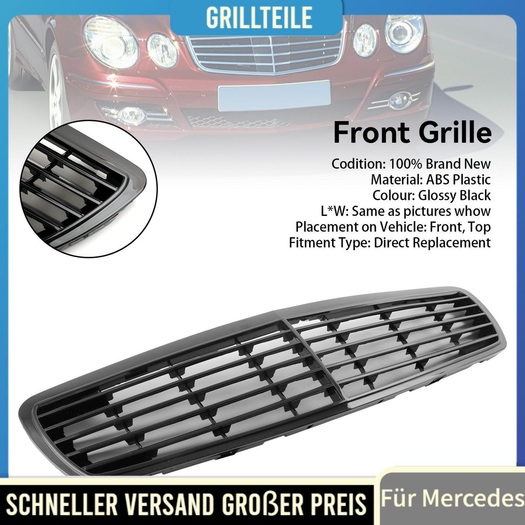 Radiator grille Sports grille for Mercedes E-Class W211 2002-2006 pre-facelift Black