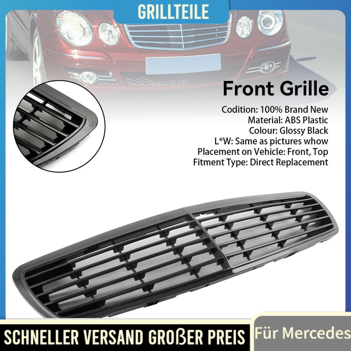 Radiator grille Sports grille for Mercedes E-Class W211 2002-2006 pre-facelift Black