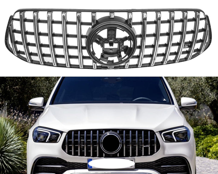 Chrome sports grille for Mercedes GLE W167 C167 V167 with AMG Line