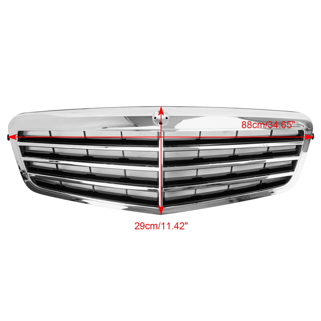 Radiator grille + emblem Front grille for Mercedes E-Class W212 2010-2013 Chrome